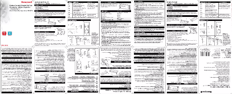 Page 1 de la notice Manuel utilisateur Honeywell RPWL3045A
