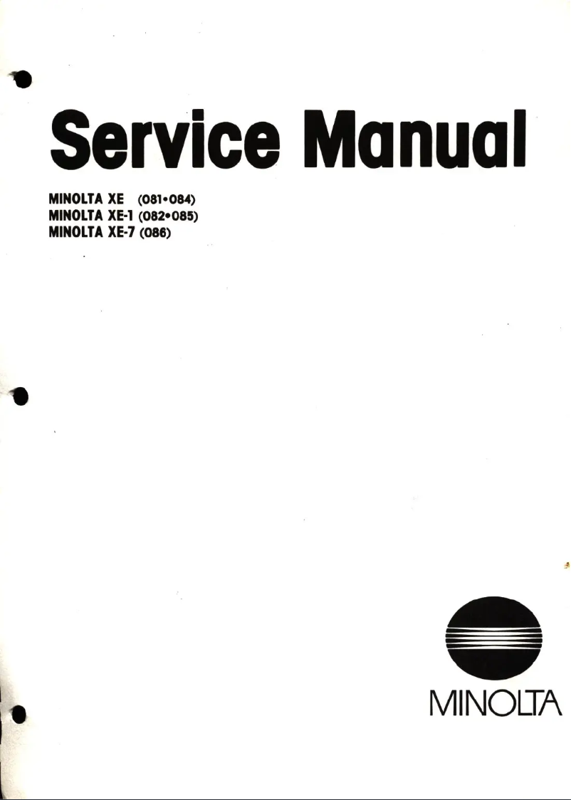 Page n°1 - Manuel utilisateur Konica Minolta XE-1