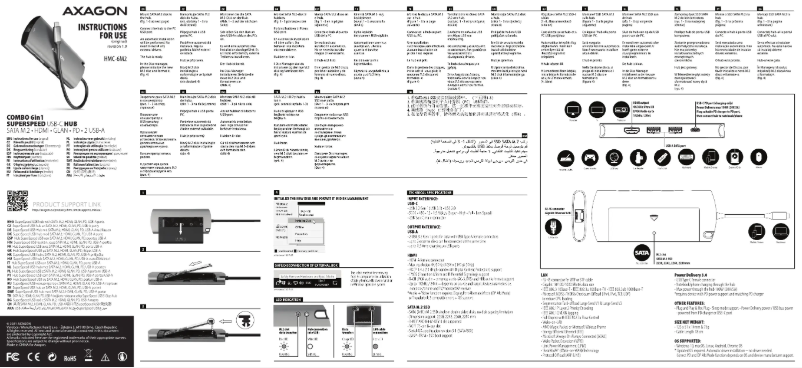 Page n°1 - Manuel utilisateur Axagon HMC-6M2