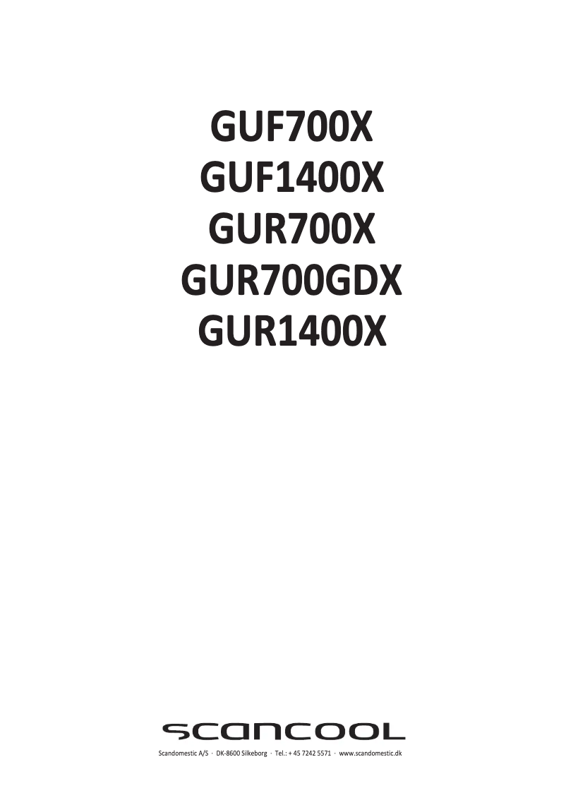 Image de la première page du manuel de l'appareil GUF700X