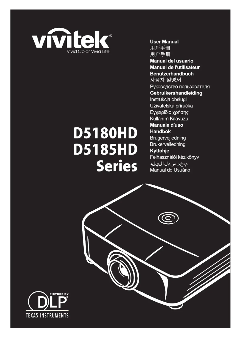 Page n°1 - Manuel utilisateur Vivitek D5185