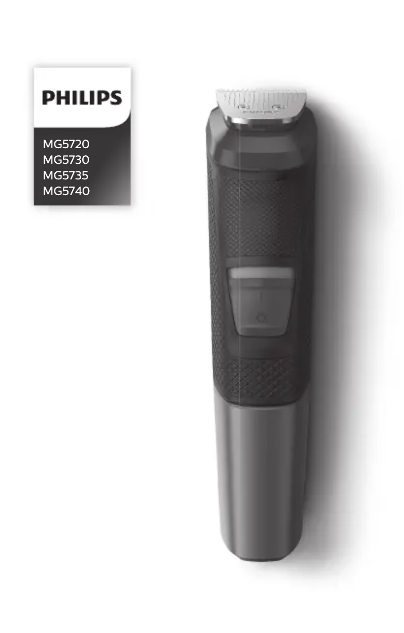 Page n°1 - Manuel utilisateur Philips Series 5000 MG5730