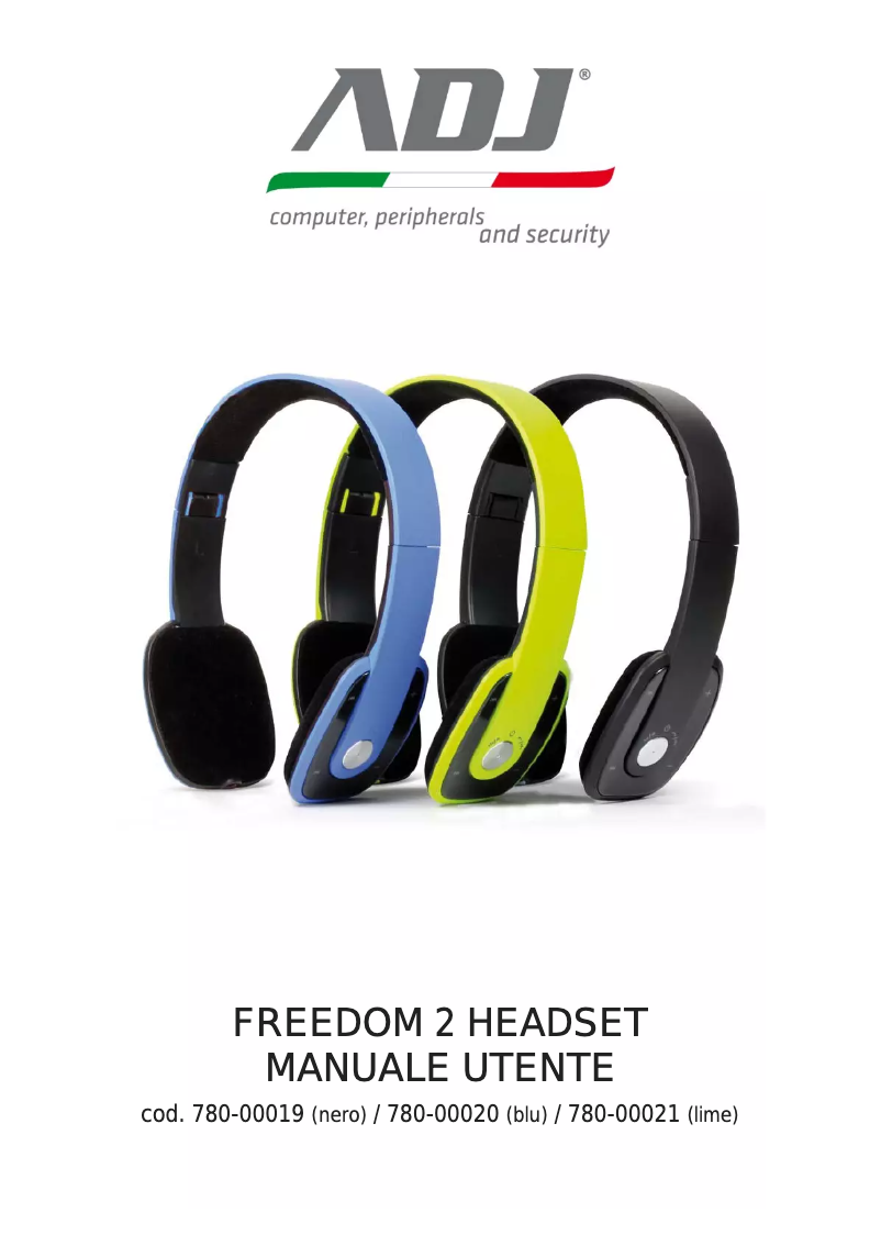 Page 1 de la notice Manuel utilisateur Adj CF002 Freedom 2