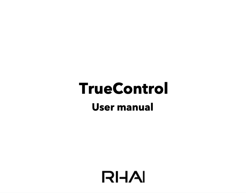 Image de la première page du manuel de l'appareil TrueControl