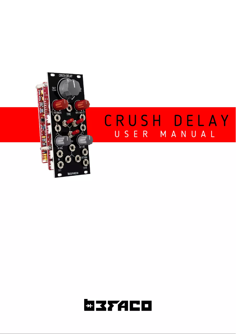 Image de la première page du manuel de l'appareil Crush Delay V3