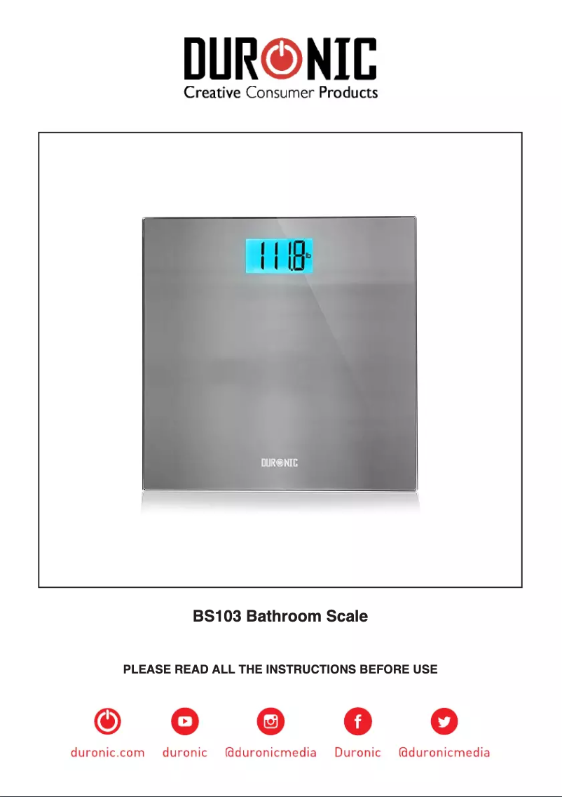 Image de la première page du manuel de l'appareil BS103