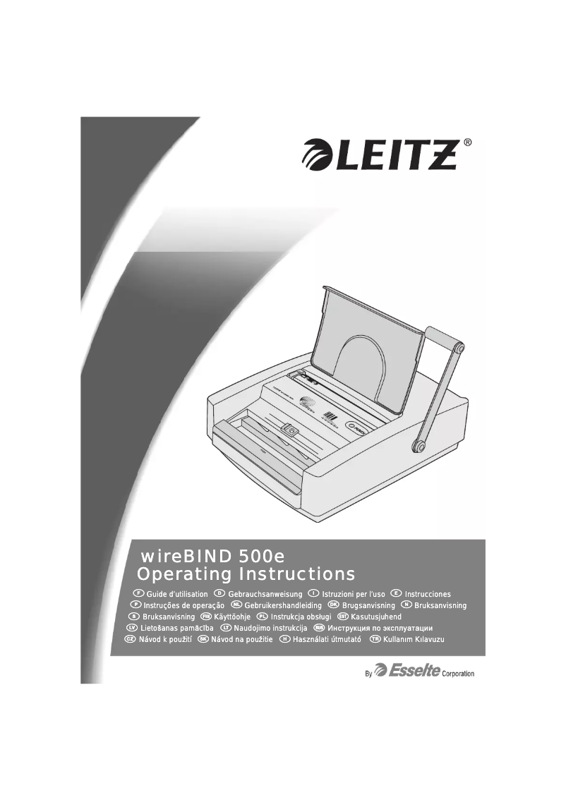 Page n°1 - Manuel utilisateur Leitz Wirebind 500