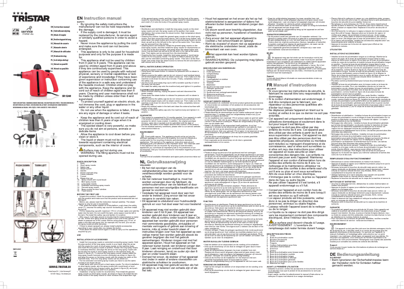 Page 1 de la notice Manuel utilisateur TriStar SR-5240