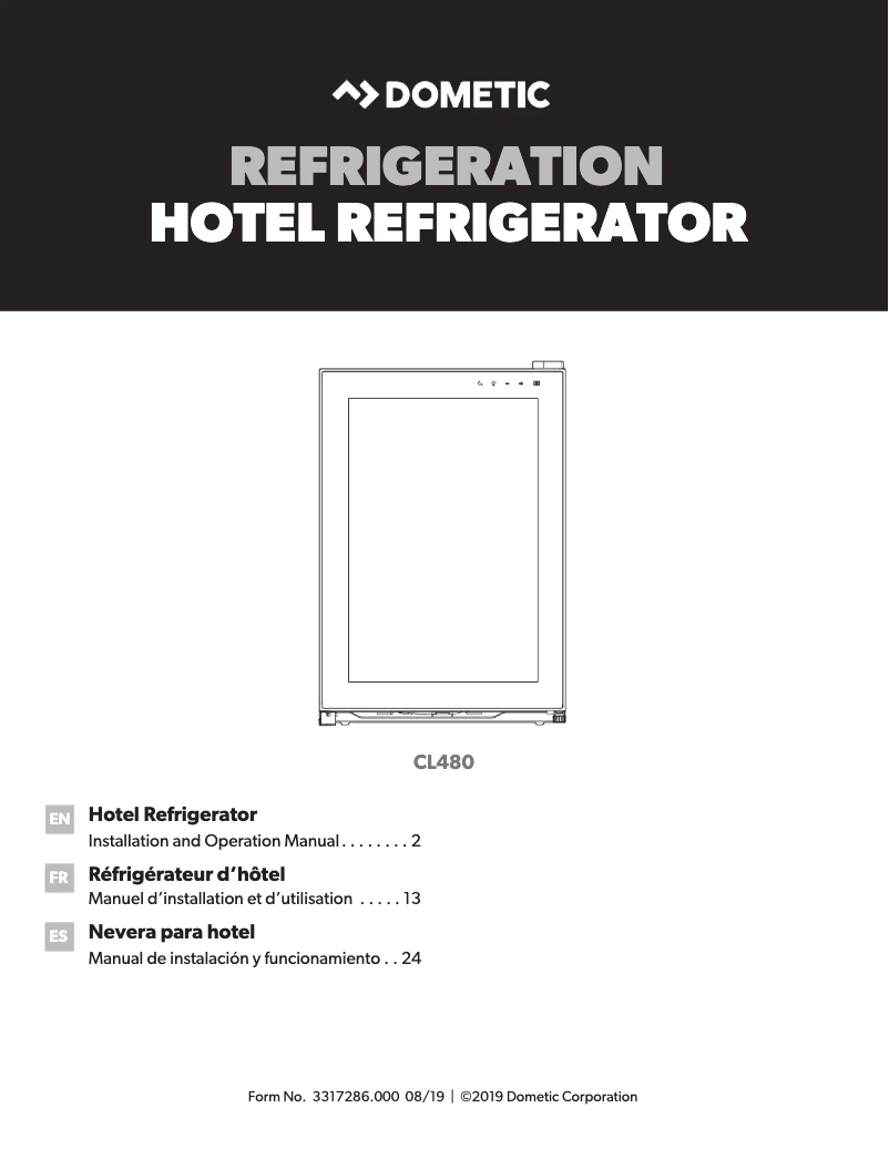 Página 1 del manual Manual de usuario Dometic CL 480LGC