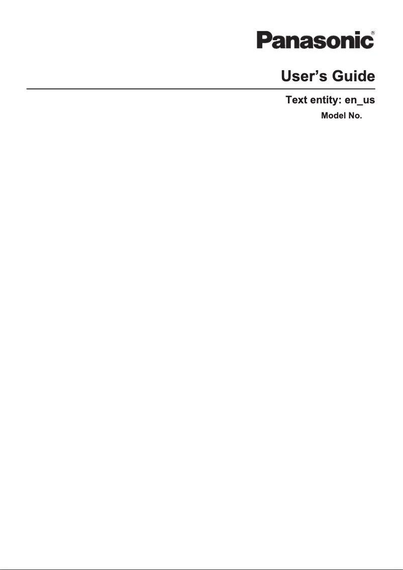 Page n°1 - Manuel utilisateur Panasonic HomeHawk KX-HN7002W