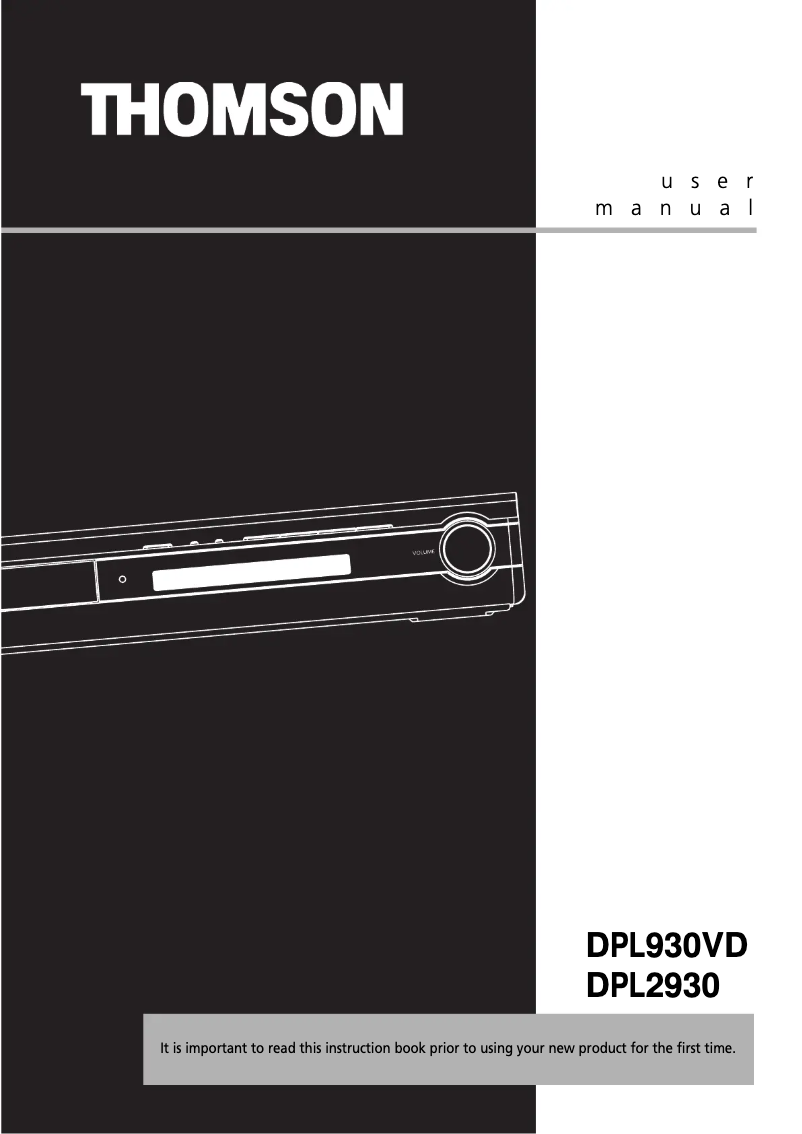 Image de la première page du manuel de l'appareil DPL2930