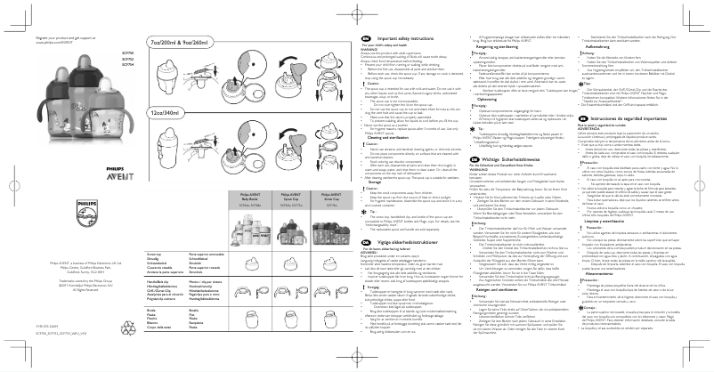 Page 1 de la notice Manuel utilisateur Philips AVENT SCF754