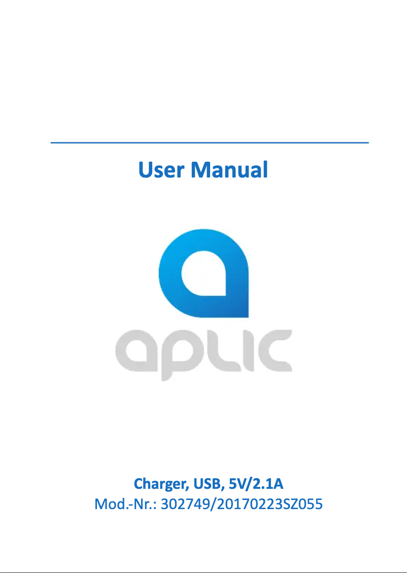 Page n°1 - Manuel utilisateur Aplic 302749