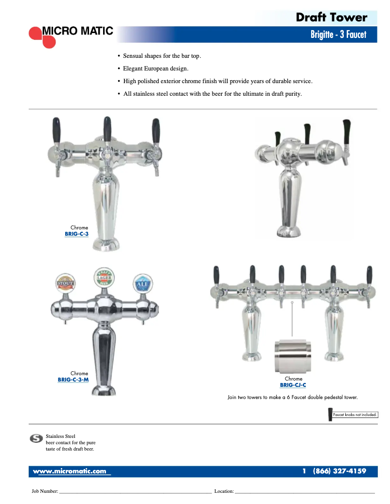 Page 1 de la notice Manuel utilisateur Micro Matic BRIG-C-3-M