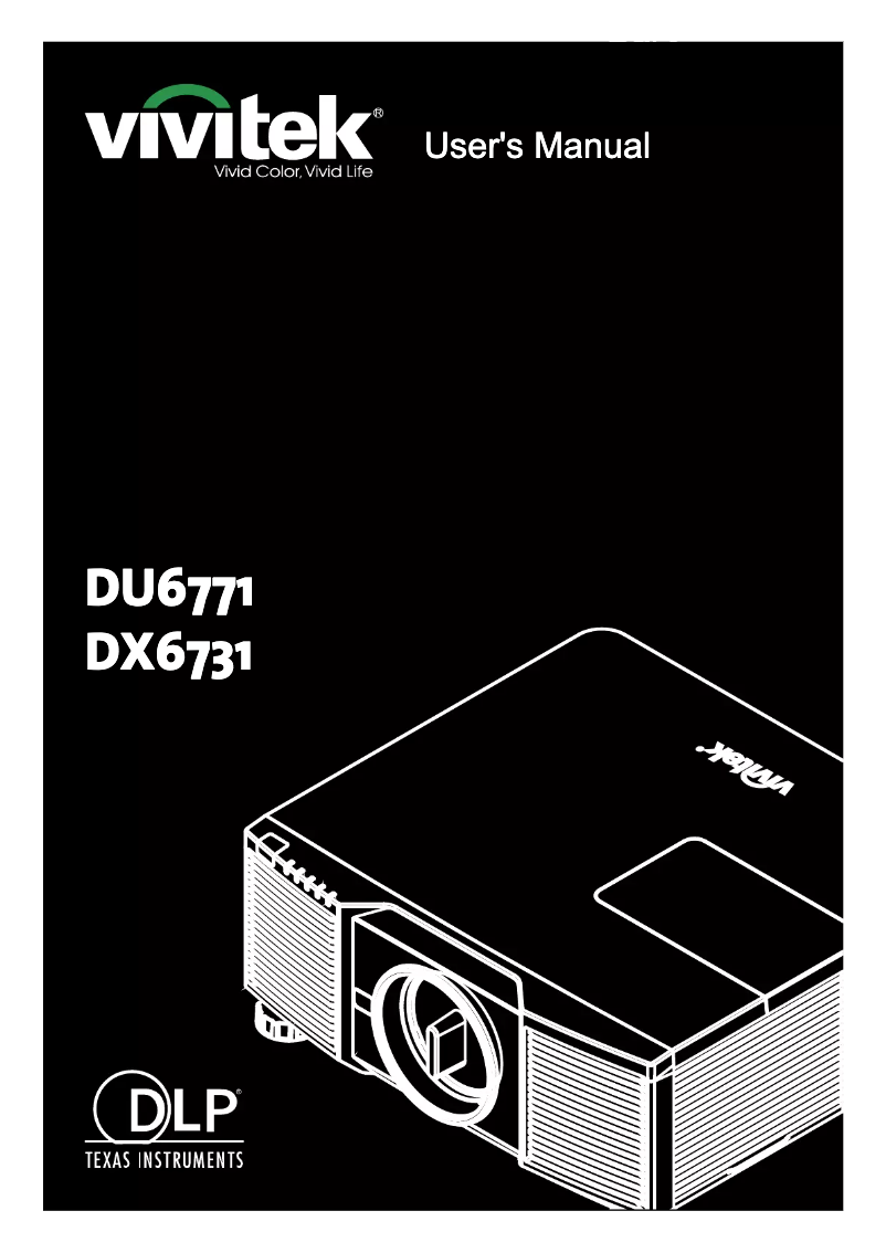 Page n°1 - Manuel utilisateur Vivitek DX6731
