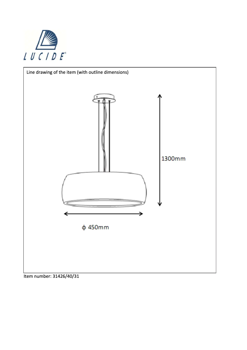 Página 1 del manual Manual de usuario Lucide Mari 31426/40/31