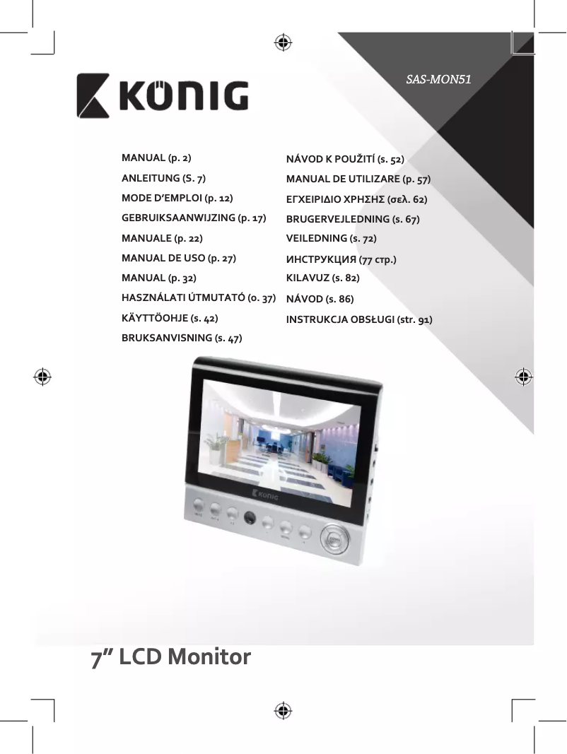 Page n°1 - Manuel utilisateur Konig SAS-MON51