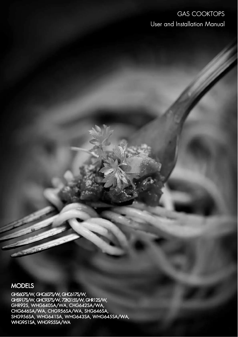 Página 1 del manual Manual de usuario Chef GHS917S