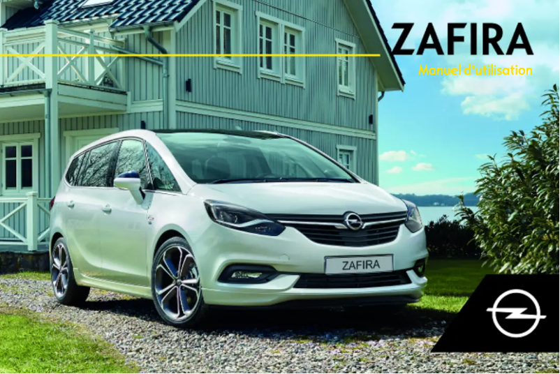 Image de la première page du manuel de l'appareil Zafira Tourer (2019)
