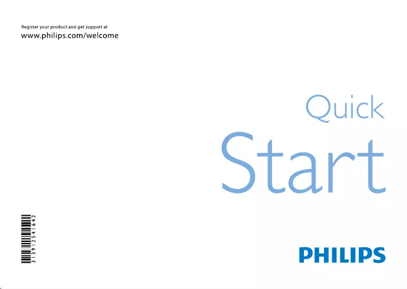 Page 1 de la notice Guide de démarrage rapide Philips 46PFL6605D