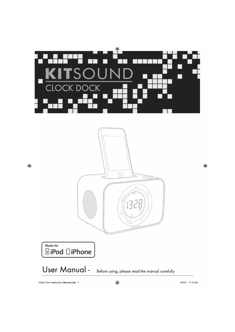 Page 1 de la notice Manuel utilisateur KitSound Clock Dock