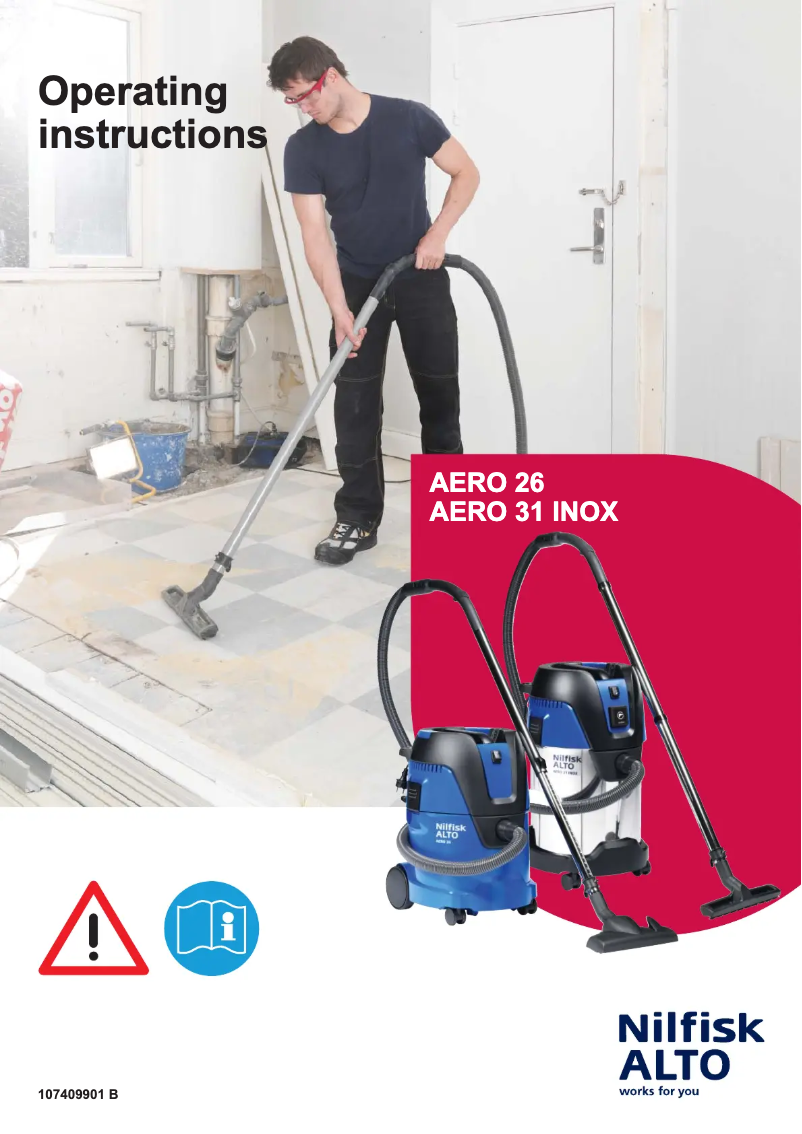 Page 1 de la notice Manuel utilisateur Nilfisk AERO 26-2L PC