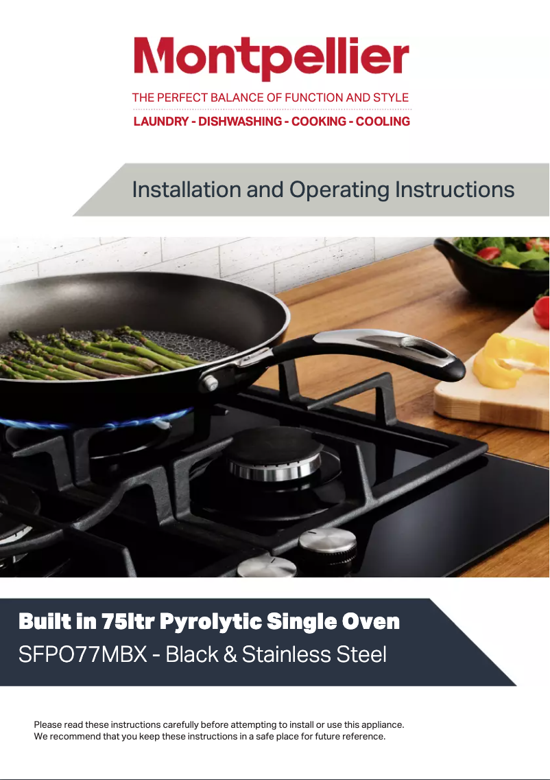 Page 1 of the manual User Manual Montpellier SFPO77MBX