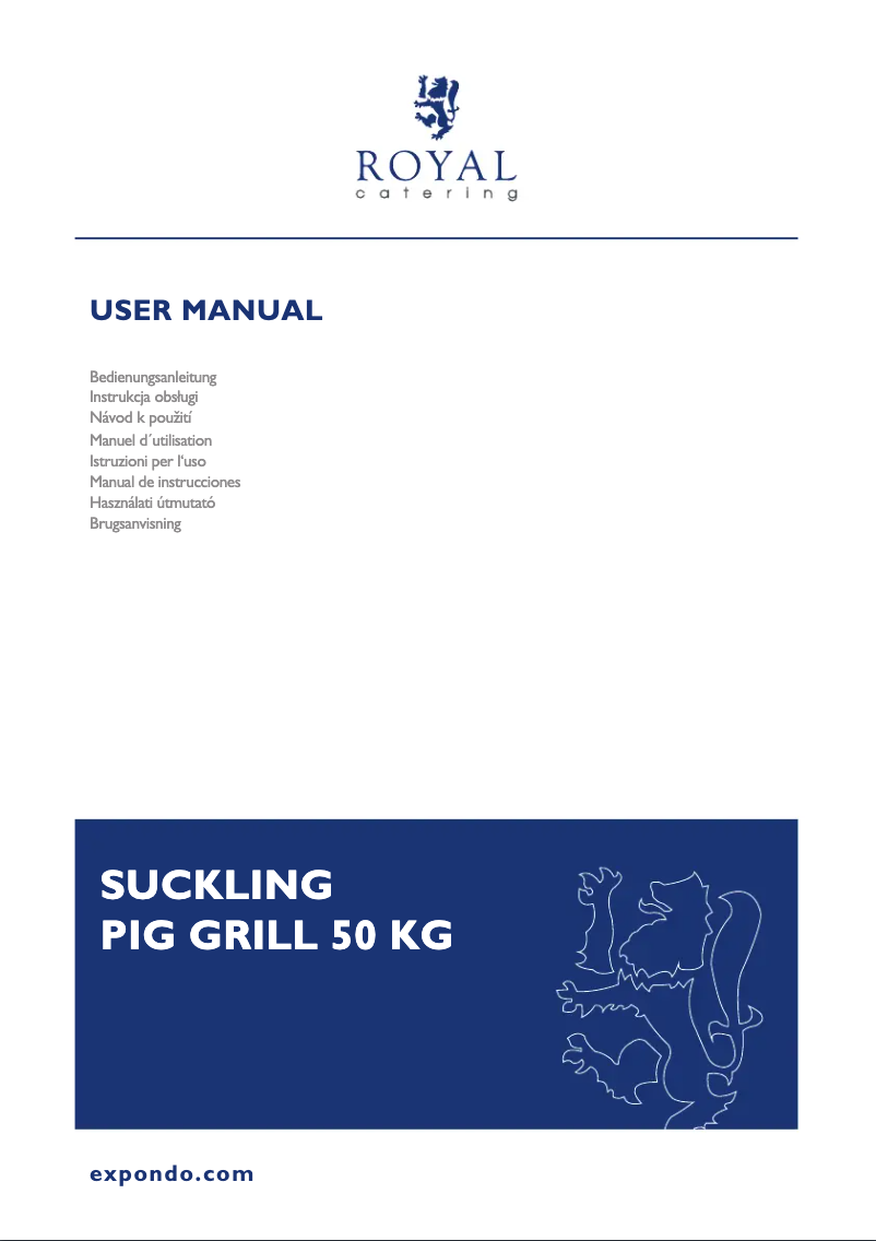 Page n°1 - Manuel utilisateur Royal Catering RCSG-70P