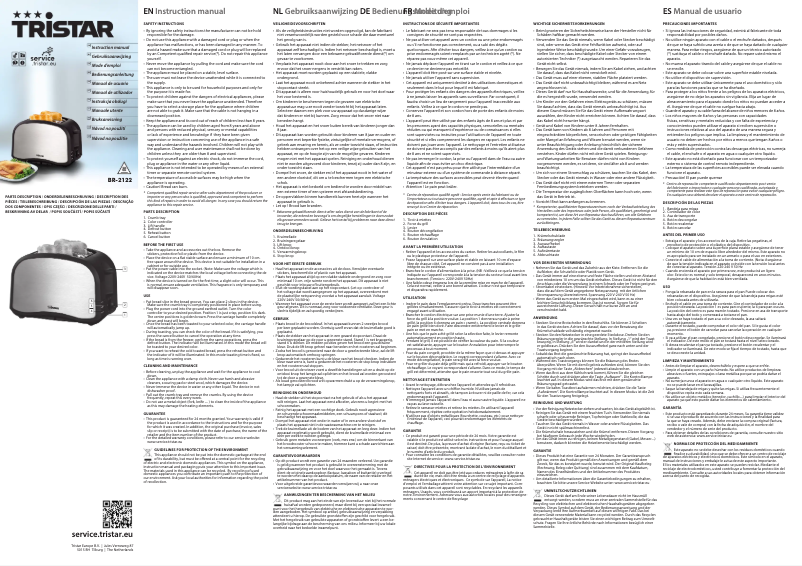 Page 1 de la notice Manuel utilisateur TriStar BR-2122