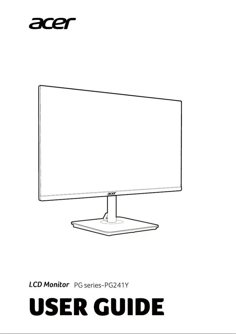 Página 1 del manual Guía de inicio rápido Acer PG241YP