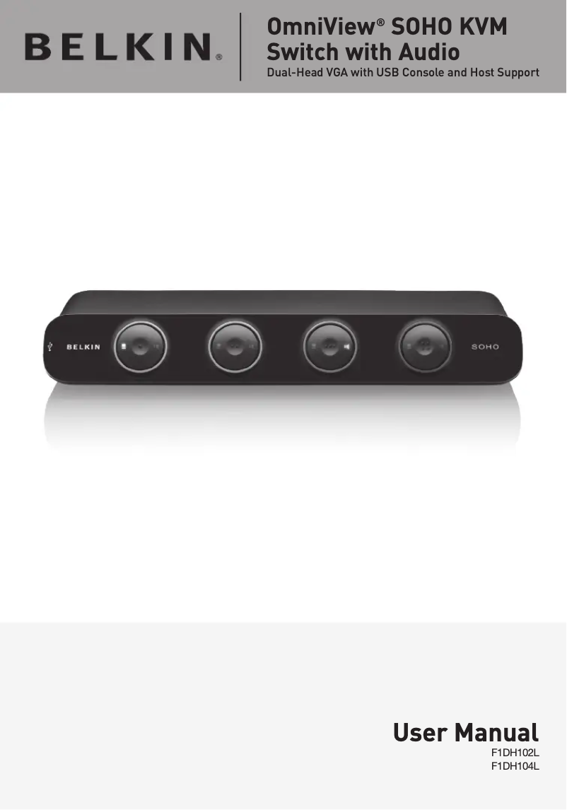 Page 1 de la notice Manuel utilisateur Belkin OmniView F1DH104L