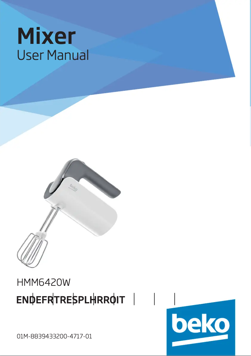 Page n°1 - Manuel utilisateur Beko HMM6420W