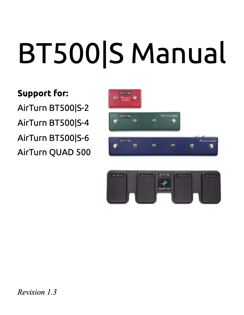 Image de la première page du manuel de l'appareil BT500