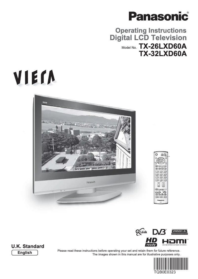 Page 1 de la notice Manuel utilisateur Panasonic Viera TX-32LXD60A