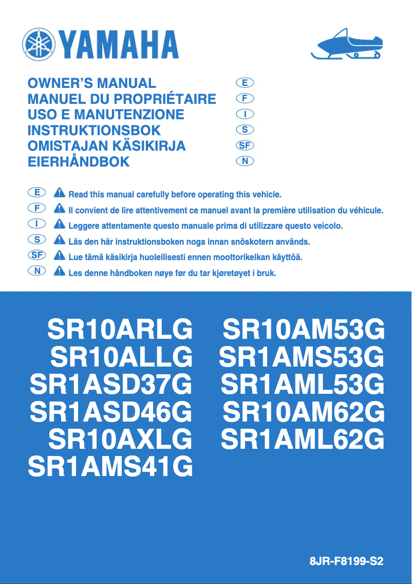 Page n°1 - Manuel utilisateur Yamaha SR Viper S-TX DX 137 (2016)