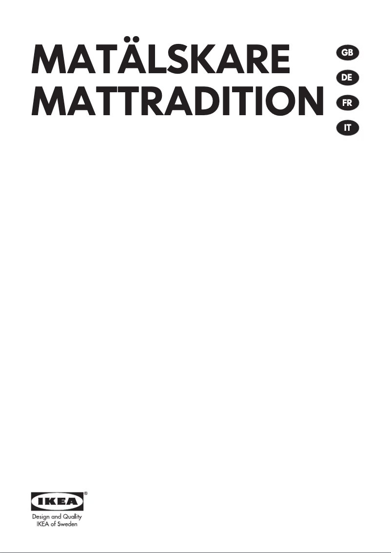 Image de la première page du manuel de l'appareil MATÄLSKARE 503.702.11