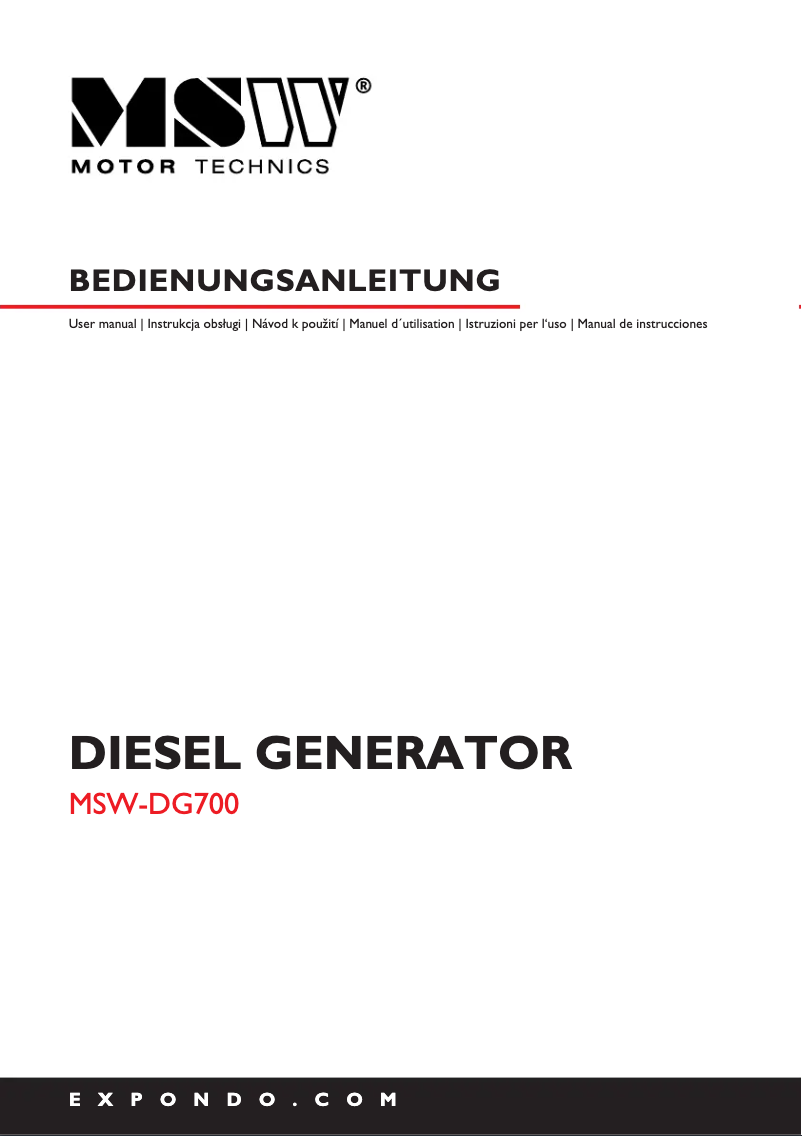 Imagen de la primera página del manual del dispositivo DG700