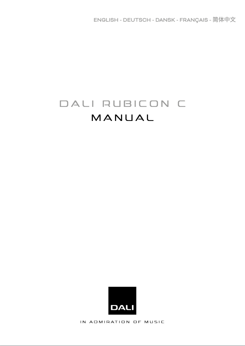 Page n°1 - Mode d'emploi Dali Rubicon 8