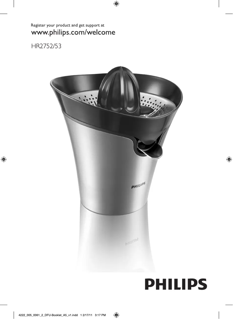 Page n°1 - Manuel utilisateur Philips HR2753