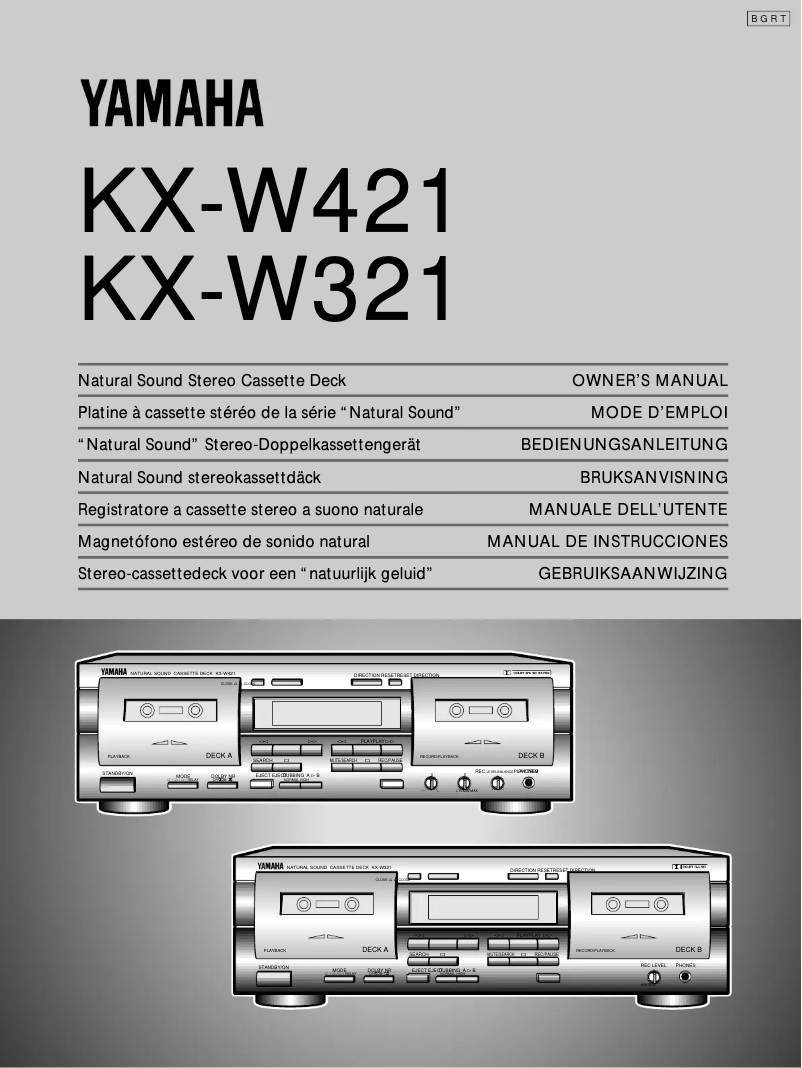 Page n°1 - Manuel utilisateur Yamaha KX-W421