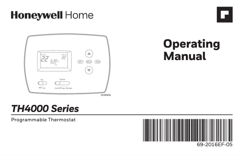 Page 1 de la notice Manuel utilisateur Honeywell TH4110D1007/U