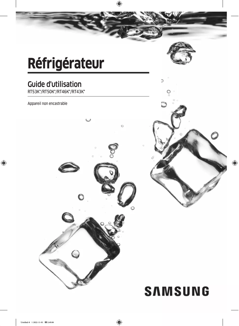 Page 1 de la notice Manuel utilisateur Samsung RT53K633PSL
