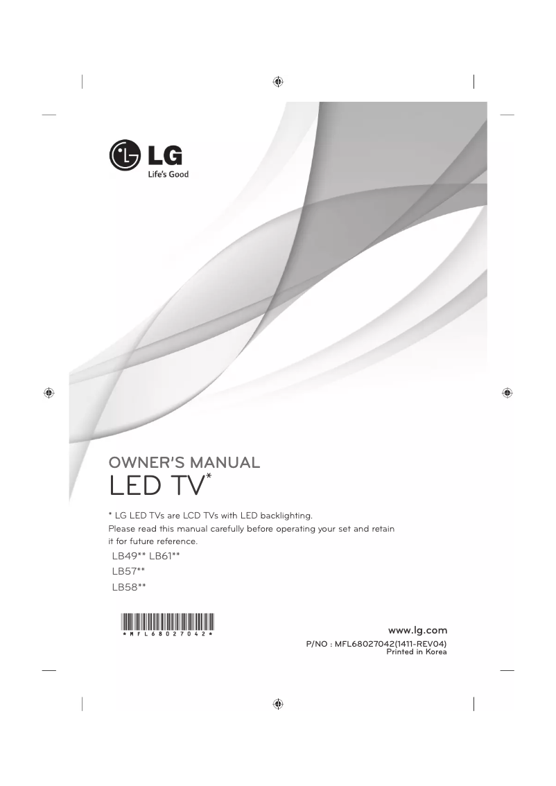 Página 1 del manual Manual de usuario LG 32LB580U