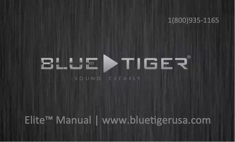 Page n°1 - Manuel utilisateur Blue Tiger Elite