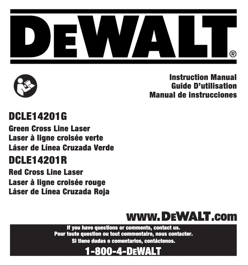 First page image of the manual for DCLE14201G