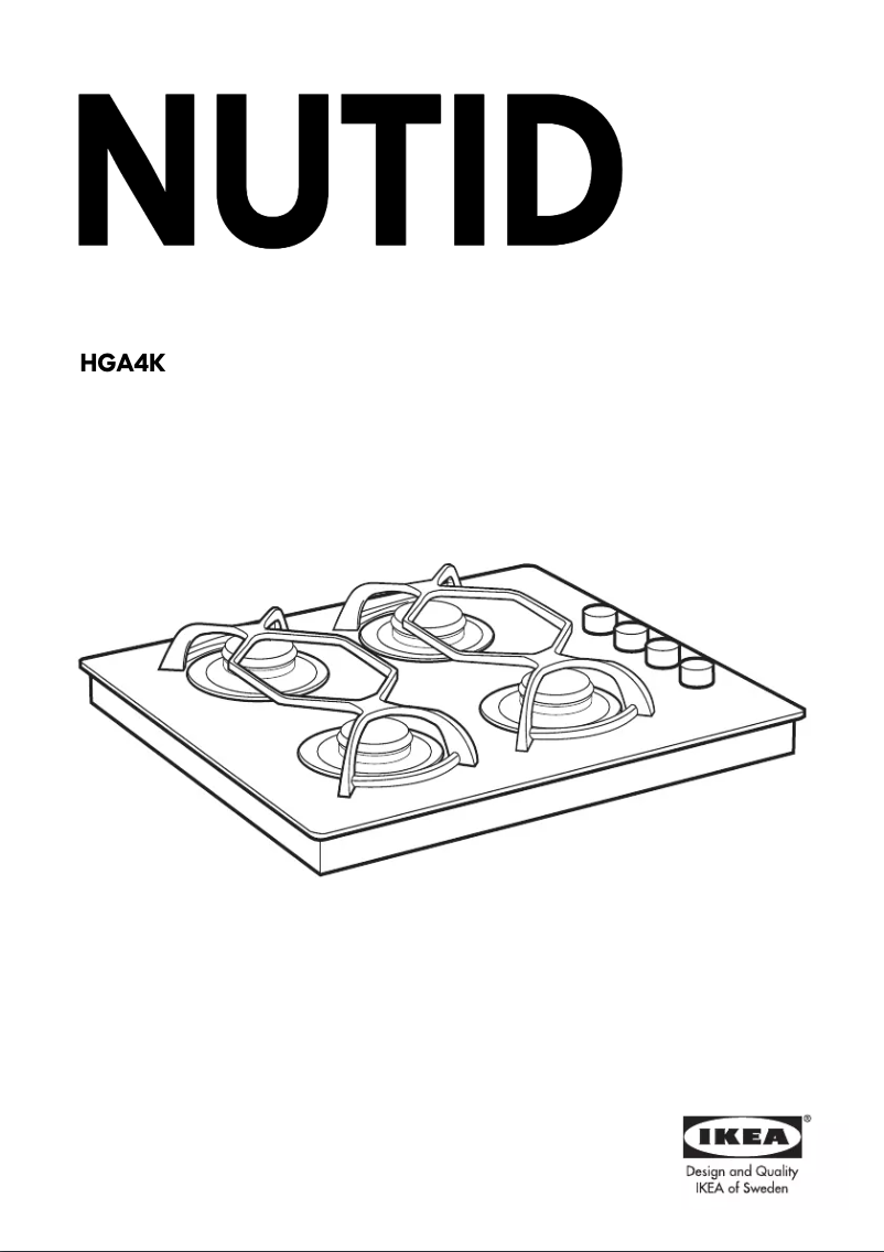 Image de la première page du manuel de l'appareil NUTID HGA4K