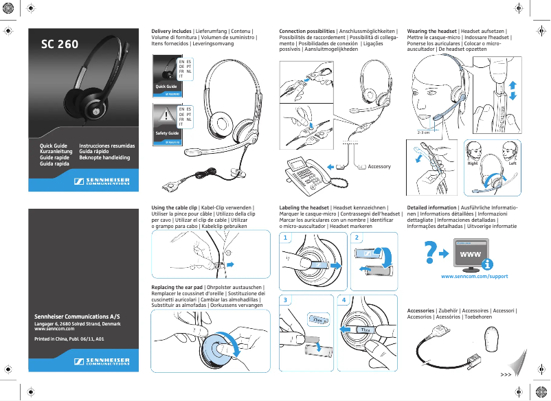 Page n°1 - Manuel utilisateur Sennheiser SC 260 USB ML