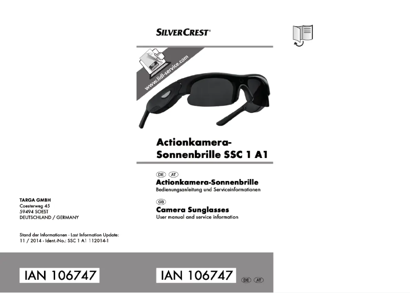Page n°1 - Manuel utilisateur SilverCrest SSC 1 A1