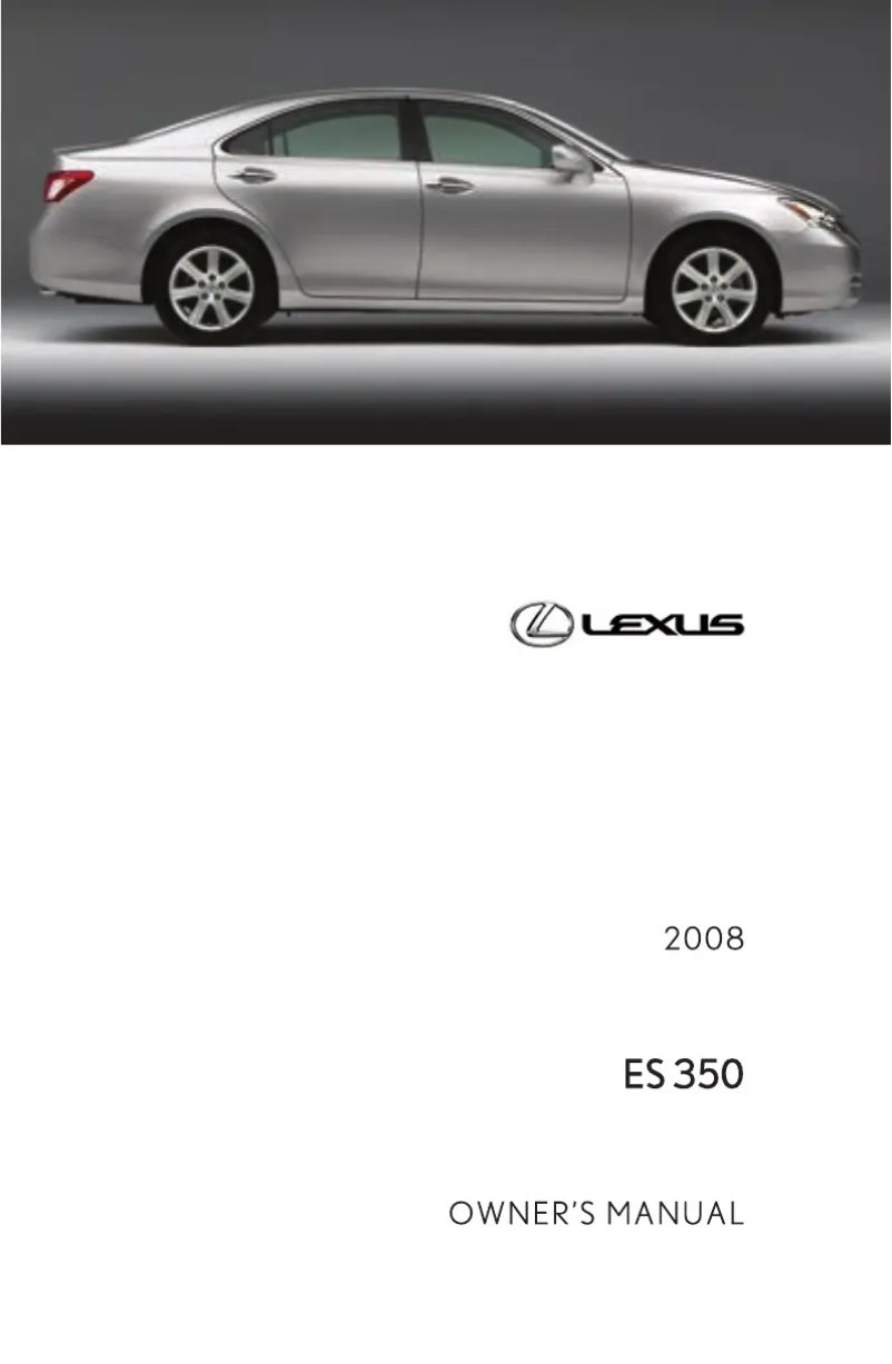 Page 1 de la notice Manuel utilisateur Lexus ES 350 (2008)