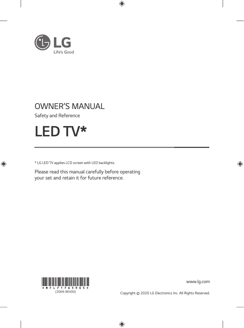 Página 1 del manual Manual de usuario LG 43UN731C0PC